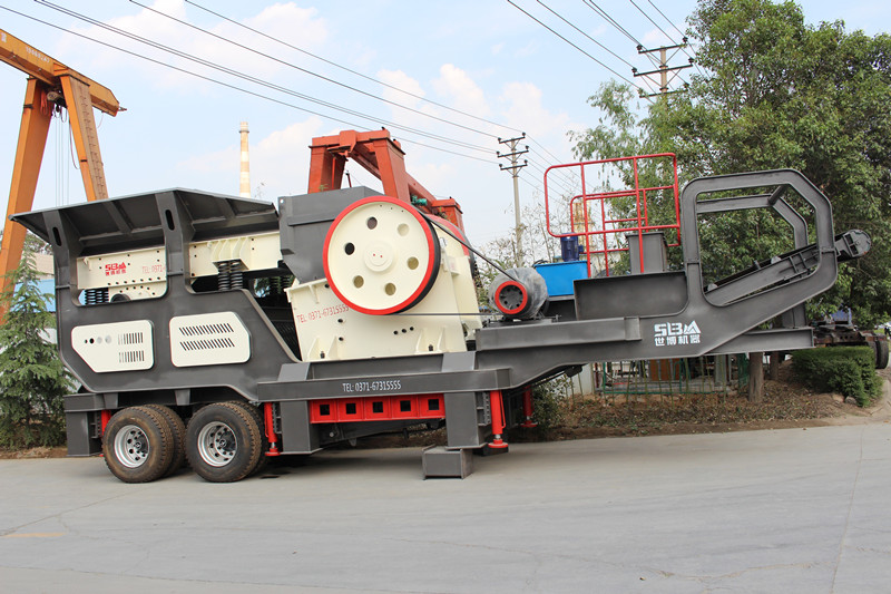 輪胎顎式移動(dòng)破碎站，半固定式移動(dòng)破碎站