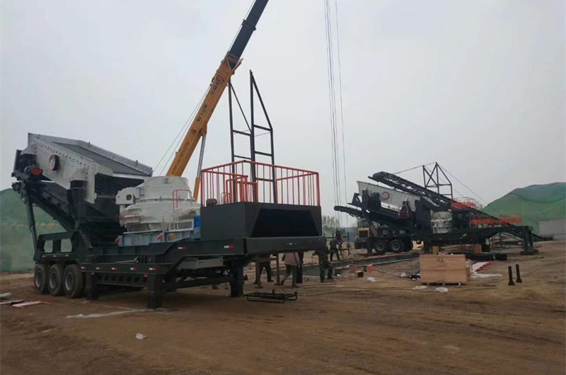 移動式環(huán)保機制砂生產線一體機安裝現場