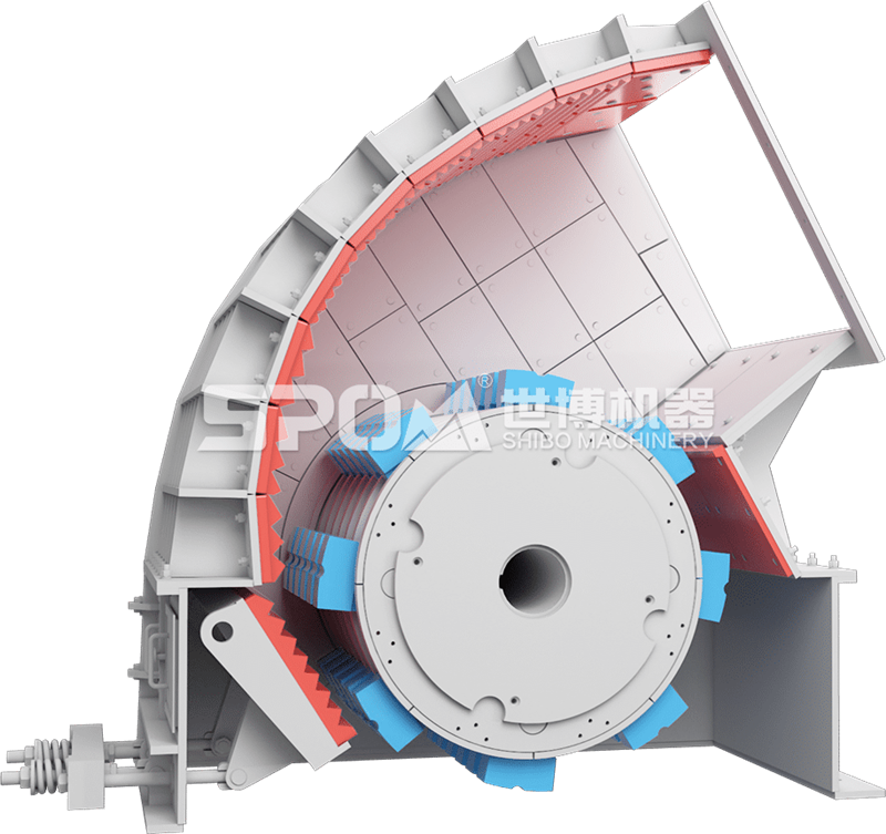 大型重錘破碎機內(nèi)部結(jié)構(gòu)圖