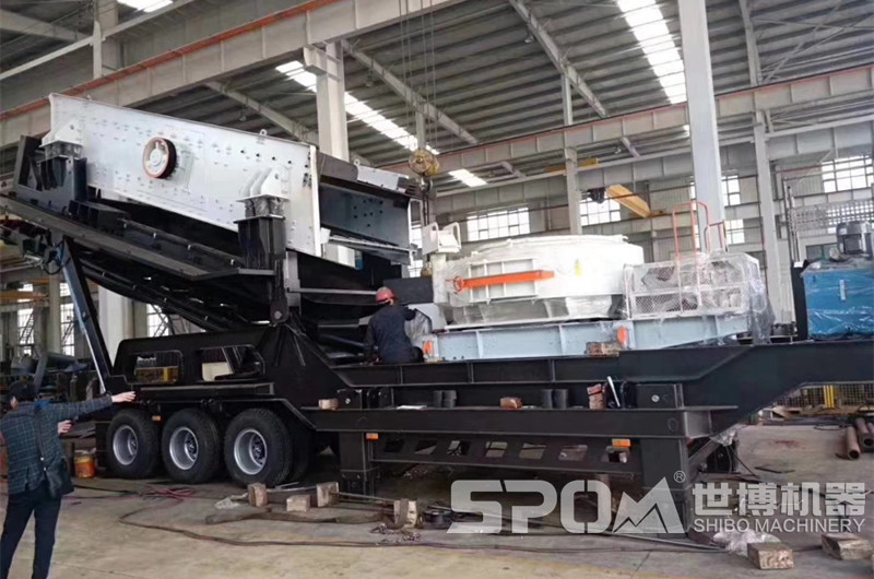 移動制砂機生產車間，組裝半成品