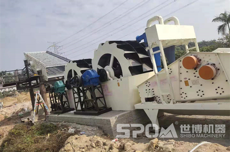 洗砂工藝流程，洗砂設備現(xiàn)場圖