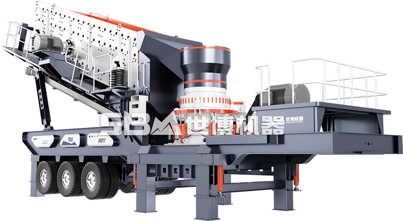 圓錐破輪胎移動石子碎石機(jī)